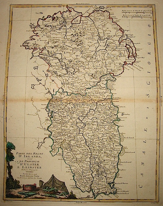 Zatta Antonio (1722-1804) Parte del regno d'Irlanda cioè le provincie d'Ulster e Leinster 1778 Venezia 